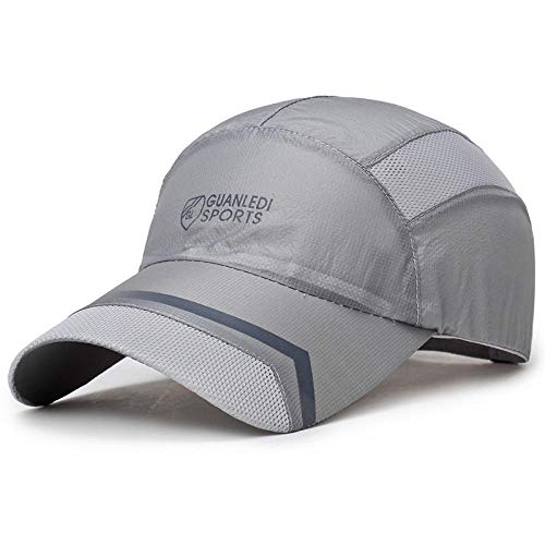 Aibccr Gorra con Visera de Secado rápido Protector Solar Viaje Sombrero para el Sol Pesca de Ocio sombrilla Gorra de béisbol Mujer-Gris_Free