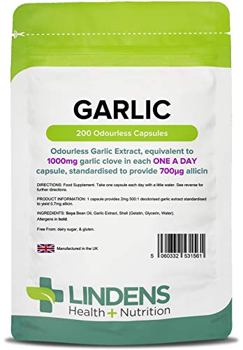 Ajo Aceite 200 Cápsulas Sin Olor - 1 al día (Corazón Salud)