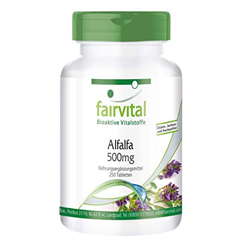 Alfalfa 500mg - Medicago sativa - VEGANA - 250 Comprimidos - Calidad Alemana