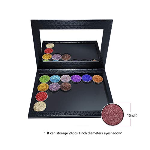 Allwon Magnetic Palette Paleta de maquillaje vacía con espejo para lápiz de labios con sombra de ojos Blush Powder