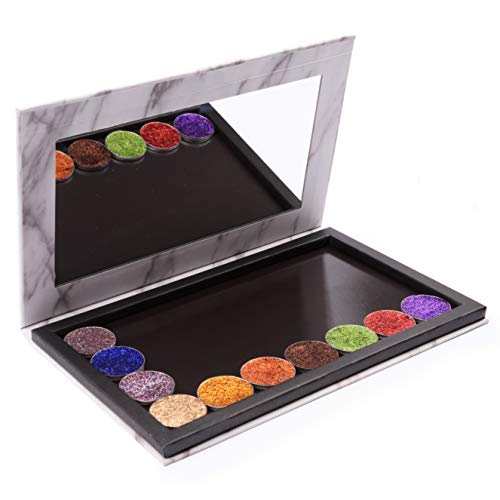 Allwon Paleta magnética Mármol Paleta de maquillaje vacía con espejo para la sombra de ojos Lápiz labial Blush Powder