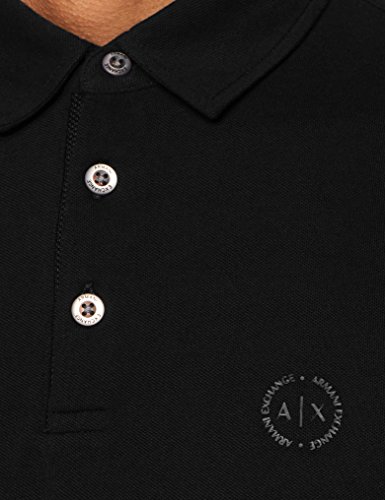 Armani Exchange 8nzf78 Polo, Negro (Black 1200), Large para Hombre