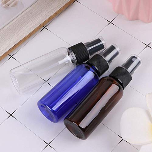 Asigo Perfume Recargable de 50 ml, champú, loción, Frasco cosmético, Frasco de Punto de presión, Frasco de Bomba de Aerosol para Viajes a Domicilio, Aerosol hidratante, marrón