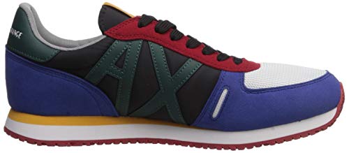 A|X Armani Exchange Retro Running Sneaker, Zapatillas Deportivas. para Hombre, Multicolor, 39.5 EU