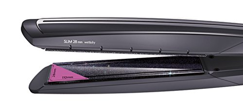 BaByliss Diamond Slim ST326E - Plancha de pelo Wet & Dry, 16 ajustes de temperatura de 140° C a 235° C, Ceramic Technology