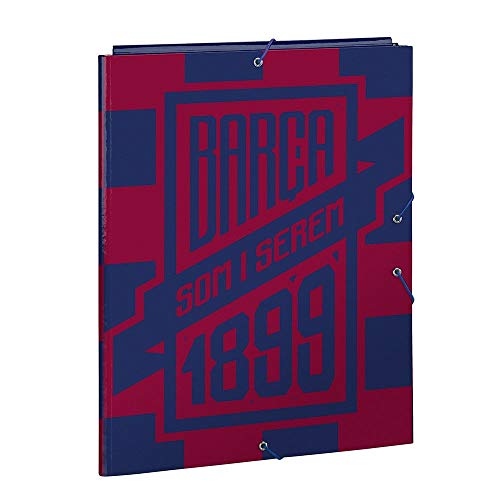 Barcelona FC Juego de Regalo de Papelería, Set de Regalo de Fútbol para Niños, Contiene Cuaderno A4 (80 páginas), Carpeta y Estuche, Regalo para Niños!