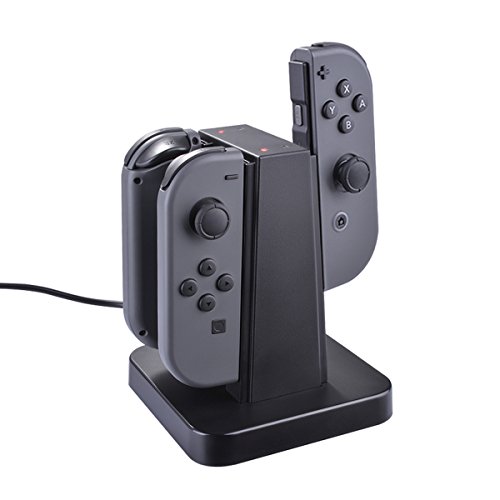 Base de Carga Joy con 4 en 1 Soporte de Cargador para Joy con de Nintendo Switch con indicación LED