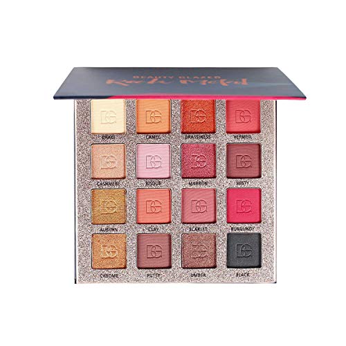 Beauty Glazed 16 Colores Brillo Sombra de ojos Brillo ahumado Mate Natural Maquillaje de ojos altamente pigmentado Polvo Sombra de ojos Cosmético Fácil de colorear Sombra de ojos