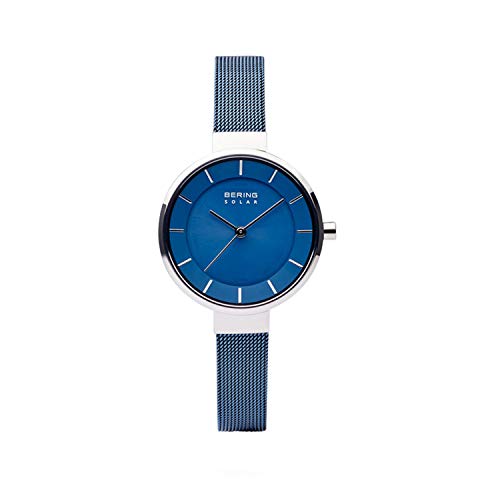 BERING Reloj Analógico para Mujer de Energía Solar con Correa en Acero Inoxidable 14631-307