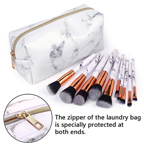 BETOY Bolsa de Cosméticos Organizador Organizador de cosméticos,Bolsa de Maquillaje de Mármol Caja de Maquillaje Contenedor para Herramientas de Maquillaje Viaje Bolso portátil del Lavado del Viaje