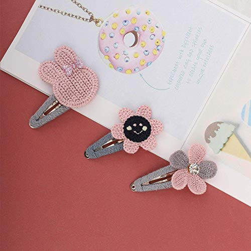 BETOY Horquillas Pelo Niña, Niña Infantiles Horquilla de Pelo, 10 pcs Accesorios para Cabello con Perchas de Cocodrilo y Broche de Punto Lindo para Niña, Mascota Niño - Colorido