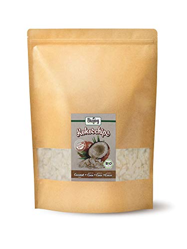 Biojoy Chips de Coco deshidratado orgánicos, sin azúcar y sin tostar (1 kg)