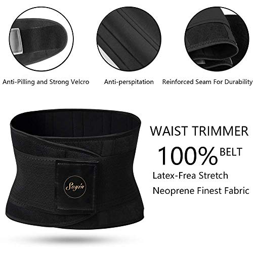 BLAZOR Cinturón Abdominal de Sudoración- Faja Sauna Adelgazante/Vientre Plano con Soporte Lumbar para Hombre y Mujer + Funda + Guía para alcanzar un Vientre Delgado y Modelado