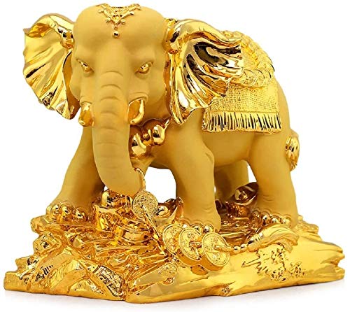 BNHY Las estatuas de Resina Suerte Elefante Grande Suerte Inicio Feng Shui Decoración Artesanía Hotel Regalo de la Oficina Decoración 0827