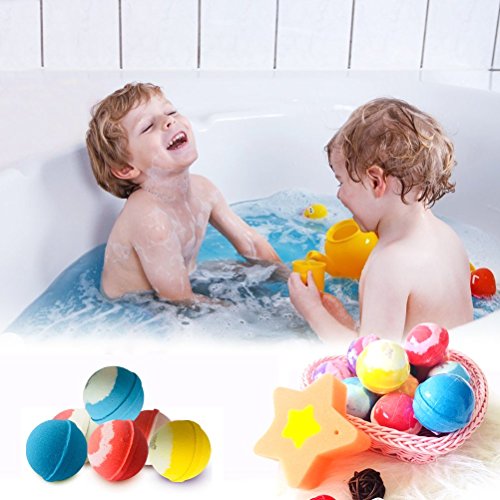 Bombas de Baño, 12 Sales de Baño Relajantes de Spa, Bolas de Baño Efervescentes con Aceites Esenciales Naturales, Regalos Originales de Navidad, Cumpleaños para Mujer, Hombre, Niños, Novia, Amigas