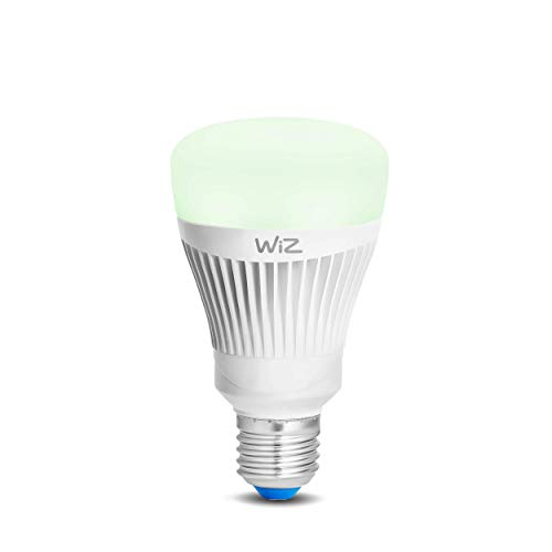 Bombilla LED WiZ inteligente con conexión WiFi, luz blanca y de colores. Regulable, 64.000 tonos de blanco, 16 millones de colores. Funciona con Amazon Alexa y Google Home.