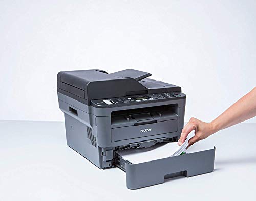 Brother MFCL2710DW - Impresora multifunción láser monocromo con fax e impresión dúplex (30 ppm, USB 2.0, Wifi, Ethernet, Wifi Direct, procesador de 600 MHz, memoria de 64 MB) gris