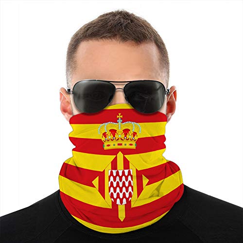 Bufanda Transpirable con Escudo Protector Cuello de Microfibra para Bandera Unisex de girona es una Ciudad de españa Funda con Escudo