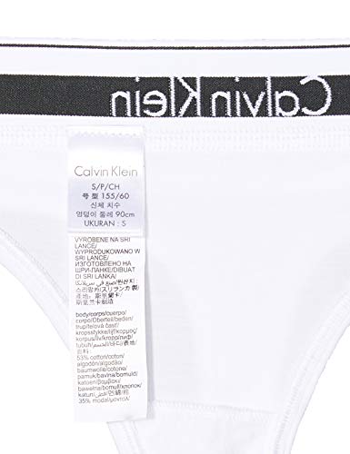 Calvin Klein Damen String MODERN - THONG, Einfarbig, Gr. 34 (Herstellergröße: XS), Weiß (WHITE 100)