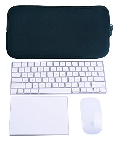 Case Wonder Color Suave Viajar Nueva Neopreno Estuche de la Manga de Protección Portátil Cubierta de la Bolsa Bolso para Logitech Easy-Switch K811 Teclado Bluetooth / K810 Iluminado Teclado Inalámbrico Bluetooth / Apple MC184LL / B MC184CH y MLA22LL / A B