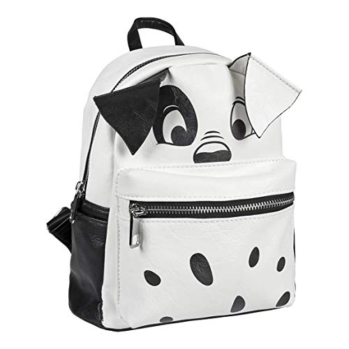 Cerdá Mochila Casual Moda Disney 101 Dalmatas, Blanco, 25 cm