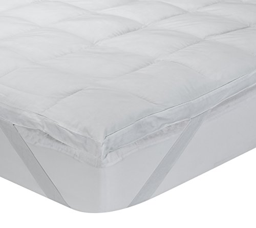 Classic Blanc - Topper/Sobrecolchón de fibra hipoalergénico con Aloe Vera, altura 6,5cm. 135x190cm-Cama 135 (Todas las medidas)