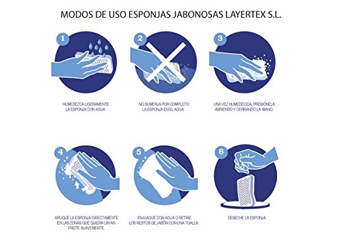 Cleanet: esponja jabonosa desechable napa 12x20 90grs. 10pqs x 24uds (240). Envío gratis