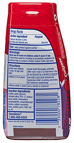 Colgate Kids Strawberry Flavor Fluoride pasta de dientes, 4.6 oz