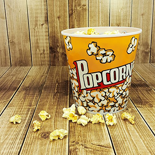 com-four® 4X Cubo de Palomitas para el Cine en casa - Bol de Palomitas de maíz, Cada uno con una Capacidad de 2,8 litros (04 Piezas)