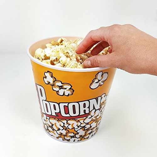 com-four® 4X Cubo de Palomitas para el Cine en casa - Bol de Palomitas de maíz, Cada uno con una Capacidad de 2,8 litros (04 Piezas)