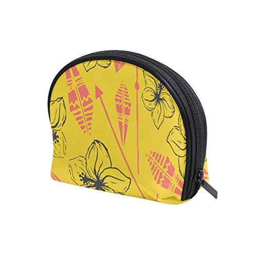 COOSUN - Bolsa de maquillaje universal para mujer, diseño de flores hawaianas