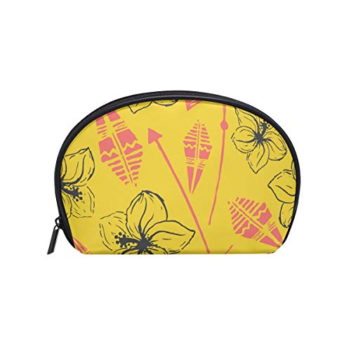 COOSUN - Bolsa de maquillaje universal para mujer, diseño de flores hawaianas