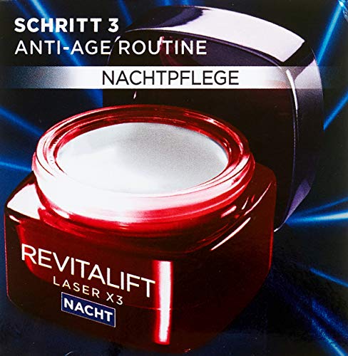 Crema de noche RevitaLift Laser X3 con muestra de crema de día de L'Oréal Paris