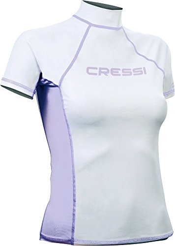 Cressi Rash Guard Camiseta con Filtro de Protección UV UPF 50+, Mujer, Blanco, M