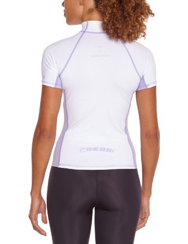 Cressi Rash Guard Camiseta con Filtro de Protección UV UPF 50+, Mujer, Blanco, M