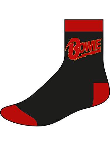 David Bowie - Calcetines para hombre (talla 8-12), color negro - Negro - talla única