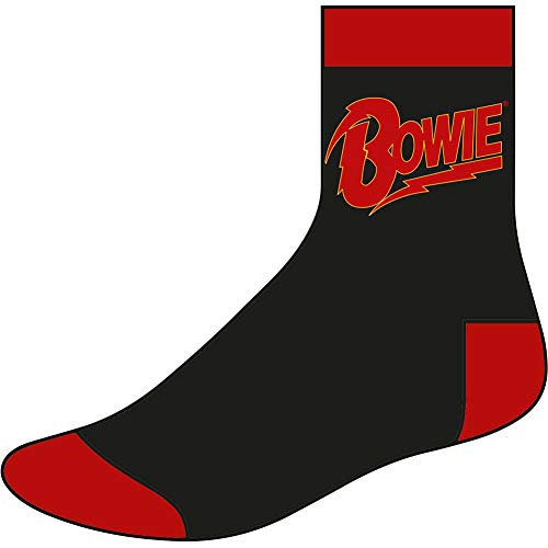 David Bowie - Calcetines para hombre (talla 8-12), color negro - Negro - talla única