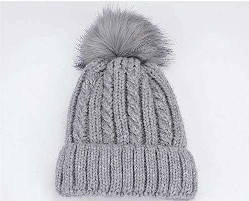 Deike Mild Gorro de Punto para Mujer de Invierno, con diseño Trenzado y Forro Polar Muy Suave Gris Talla única