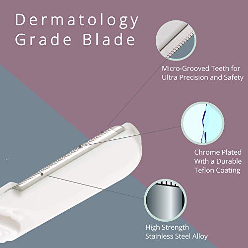 Dermaplaning Tool (9 razuradoras) - Prácticas máquinas depiladoras de cejas y razuradoras faciales para mujer - Ayuda a exfoliar y suavizar la piel - Incluye un Ebook con instrucciones de uso