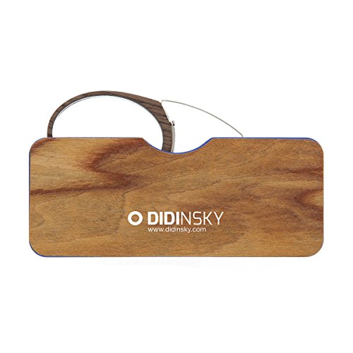 DIDINSKY Gafas de lectura sin patillas graduadas para hombre y mujer transparentes. Gafas de presbicia para hombre y mujer retro o vintage para vista cansada. 3 acabados y 5 graduaciones – ORSAY WOOD