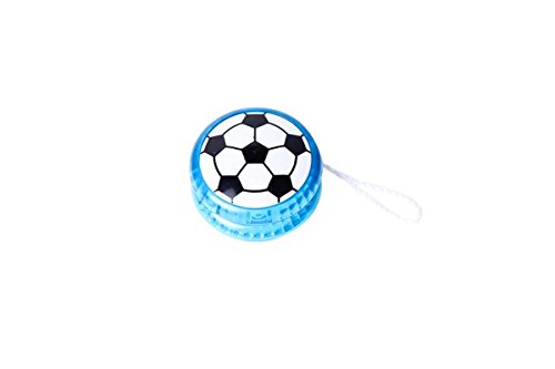 DISOK - Lote 10 Yoyos Futbol Luces - Yoyos, yo yos Infantiles, Niños, Adolescentes. Regalos Originales, Detalles y Recuerdos para Niños, Fiestas Cumpleaños. Comuniones, Bodas y Bautizos