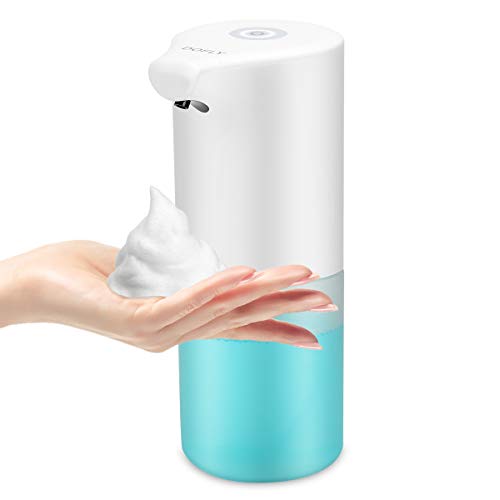 DOFLY Dispensador Automático de Jabón, 350ml Libre de Manos Bomba de Jabón sin Contacto Dispensador de Jabón de Auto Espumante con Sensor de Movimiento de Infrarrojo para el Lavabo de Baño y Cocina