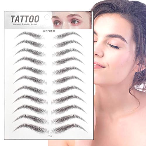 Dokpav Etiqueta Engomada De La Ceja, 4pcs la ceja del Tatuaje de la ceja, Cejas Falsas Etiqueta engomada, tatuaje de larga duración Etiquetak, Herramienta de maquillaje para Mujeres Lady