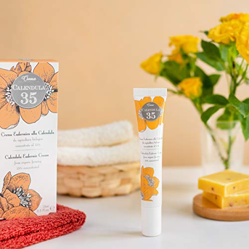 Dulàc - Crema Eudérmica De Caléndula - 15 ml - LA MÁS CONCENTRADA - Para el cuidado de tu piel - con Pantenol y Vitamina F - 100% Made in Italy - Calendula 35