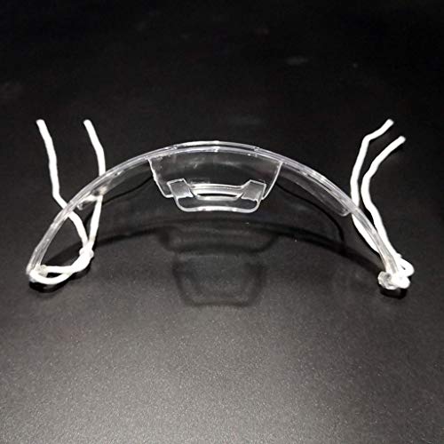 Earleye0 Visera Transparentes Reutilizables Lavables Antivaho - Protector bucal transparente Chef Kitchen Restaurant Supply Sonrisa visible - PACK 10 Unidades (B)