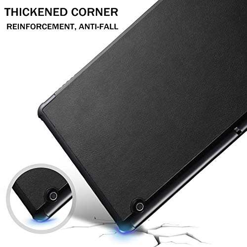 ELTD Funda Carcasa para Huawei MediaPad T5 10, Ultra Delgado Silm Stand Función Smart Fundas Duras Cover Case para Huawei MediaPad T5 10 10.1" Pulgadas 2018,(Negro)