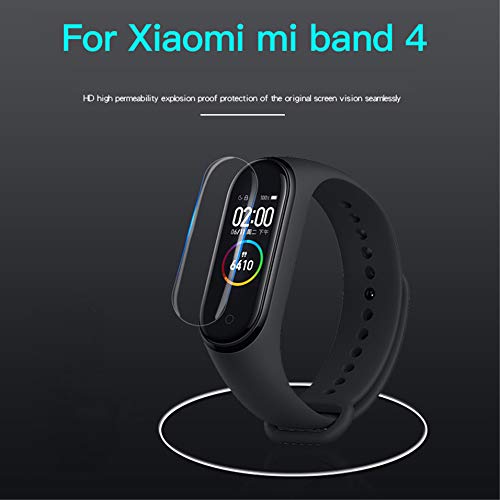 ELYCO para Xiaomi Mi Smart Band 4 Protector de Pantalla, [4 Piezas] Transparente TPU [Anti-despegamientos] Alta Definicion Anti-Explosion Protector de Pantalla para Xiaomi Mi Band 4