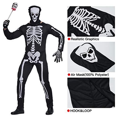 EraSpooky Esqueleto Hombre Comedia Novedad Disfraz Halloween Skeleboner Talla única (XX-Large)