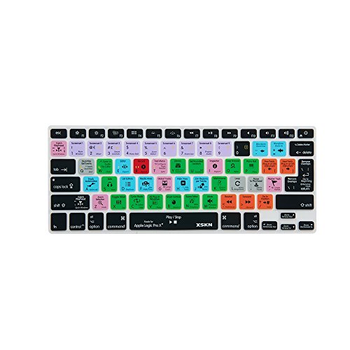 Funda para el teclado XSKN Logic Pro con 10 atajos para MacBook, MacBook Pro, MacBook Air de 13, 15 y 17 pulgadas, versión europea y estadounidense, de la marca XSKN Logic Pro