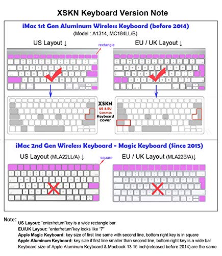 Funda para el teclado XSKN Logic Pro con 10 atajos para MacBook, MacBook Pro, MacBook Air de 13, 15 y 17 pulgadas, versión europea y estadounidense, de la marca XSKN Logic Pro